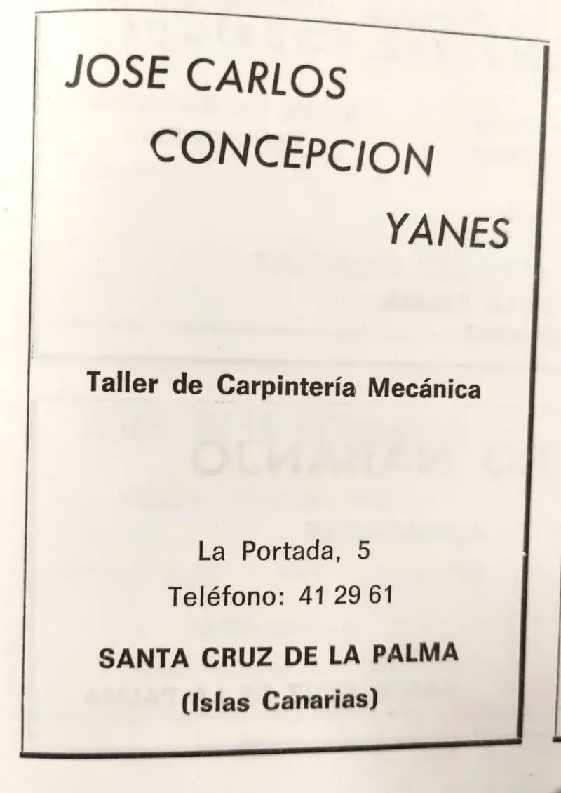 Publicidad La Palma, 1971